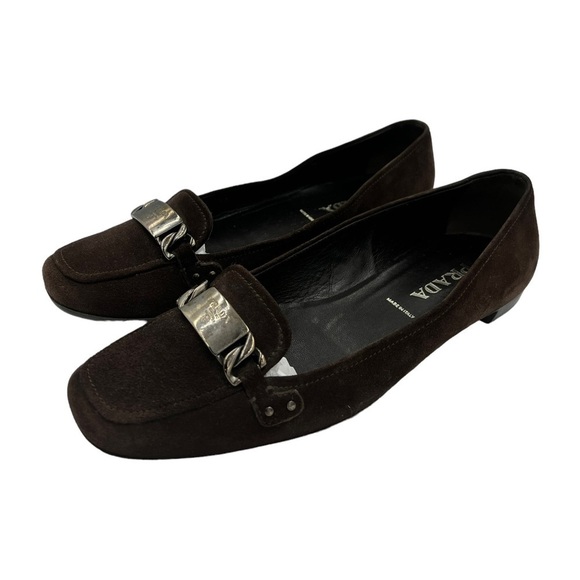 PRADA Suede Leather Loafers - Picture 13 of 16